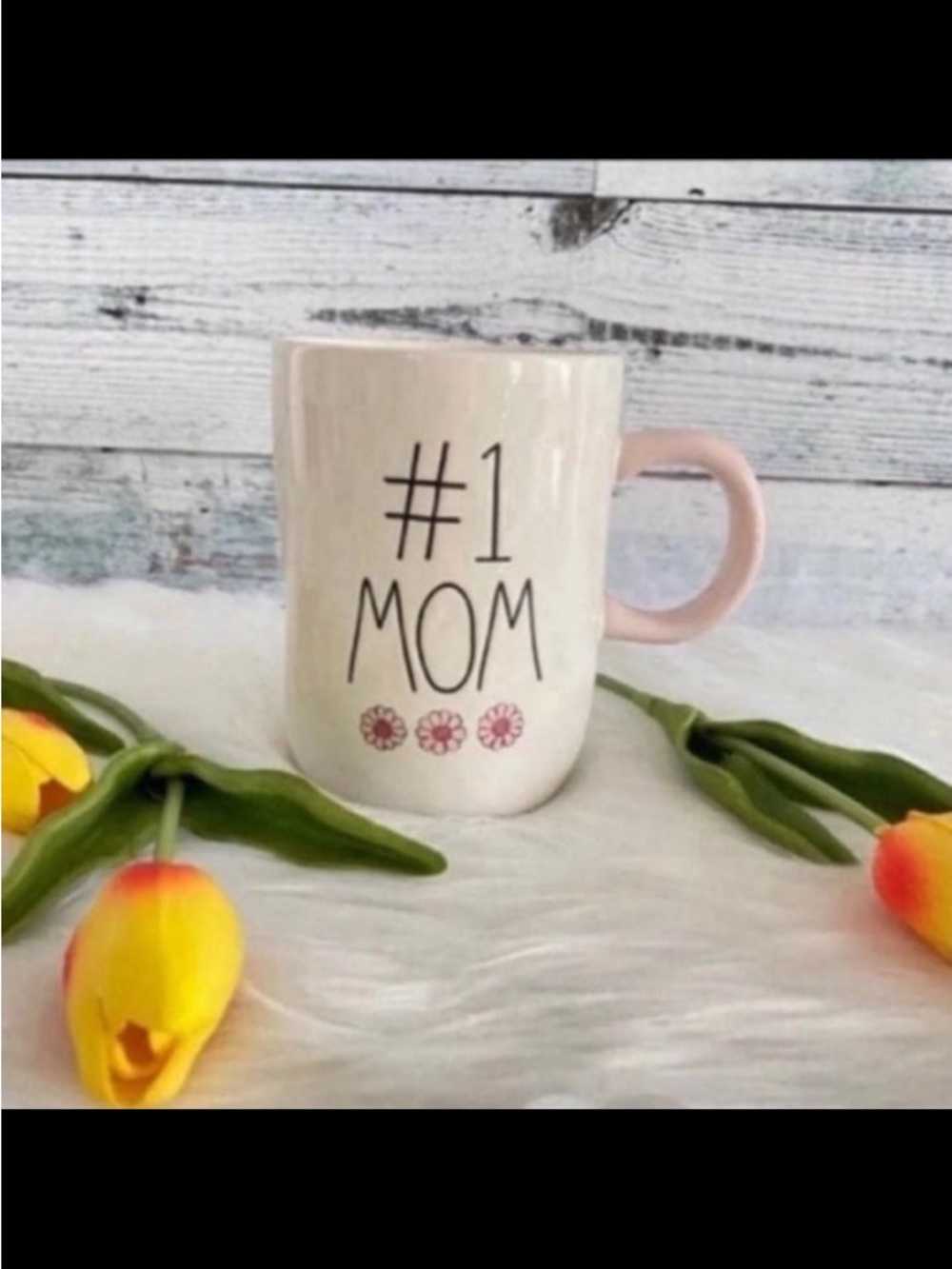 Rae Dunn Farmhouse #1 MOM Coffee Tea Mug, Home Decor Accents